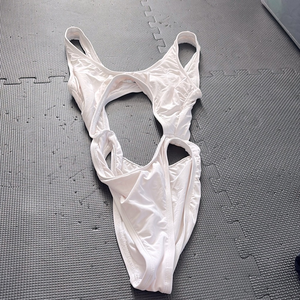 Dippin daisies white one piece with cutouts!